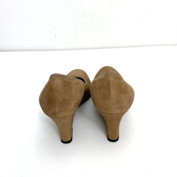 DITTO by Van Eli Suede Wedge Heel Pumps in Camel Tan - Picture 8 of 10
